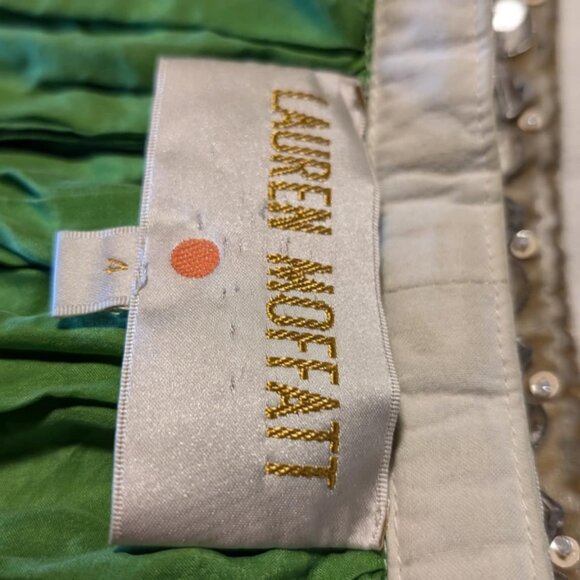 Anthropologie Lauren Moffatt Boho Midi Green Spring Summer Floral Skirt Size 4 - Picture 9 of 14